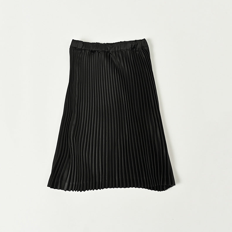 Girls Black Pleated Skirt