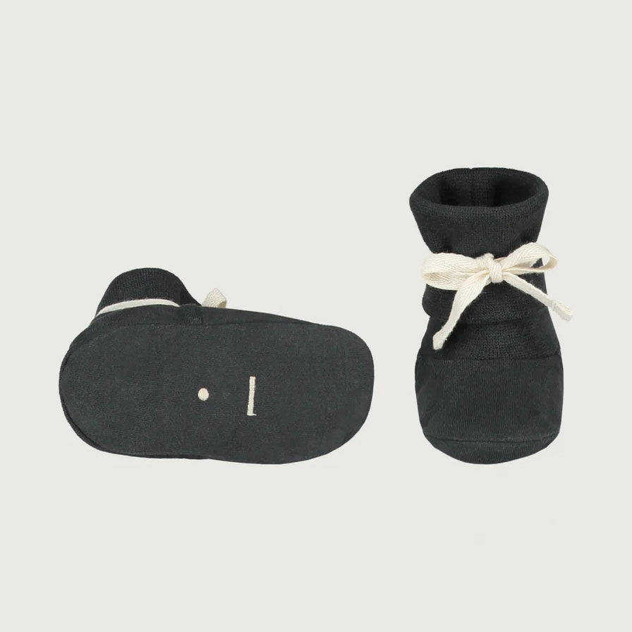 Baby Boys & Girls Black Cotton Shoes