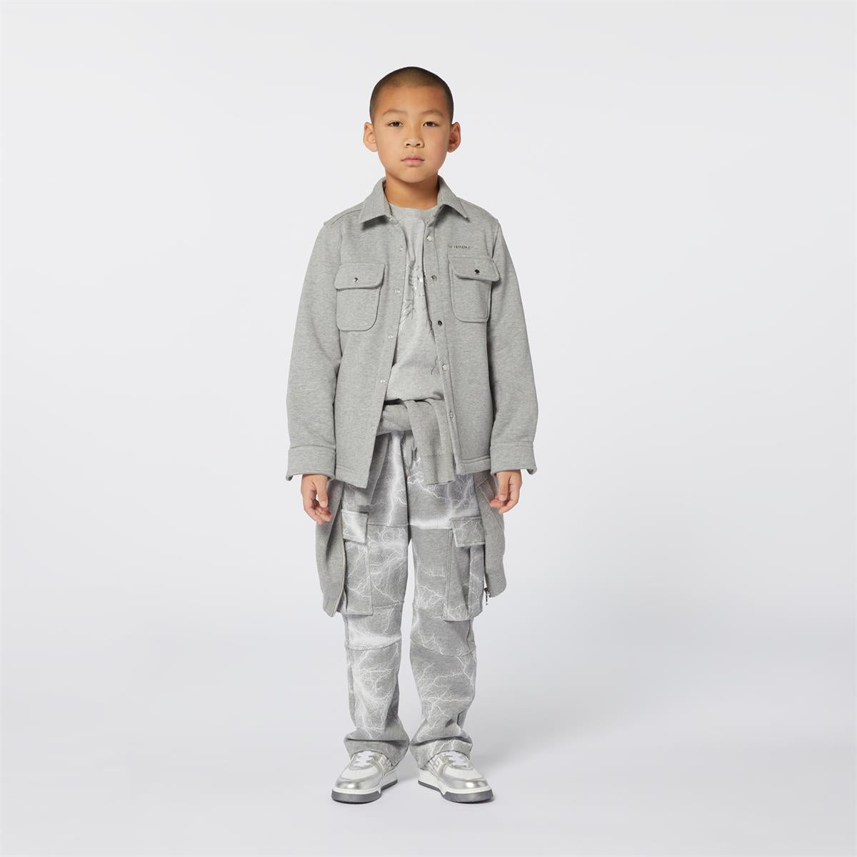 Boys Grey Cotton Trousers