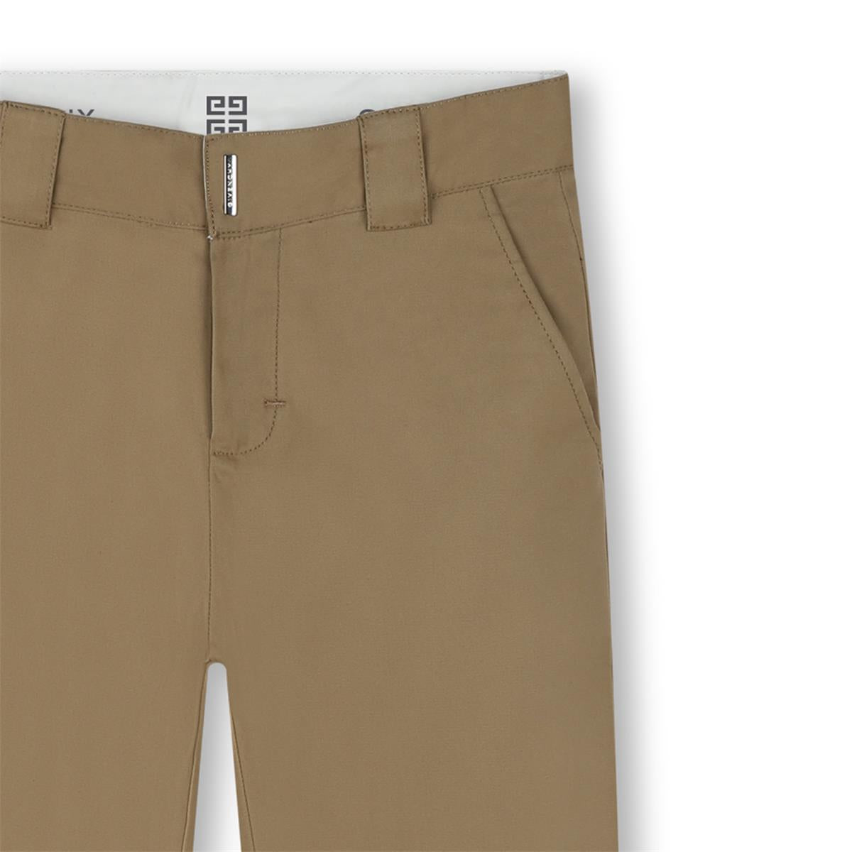 Boys Brown Cotton Trousers