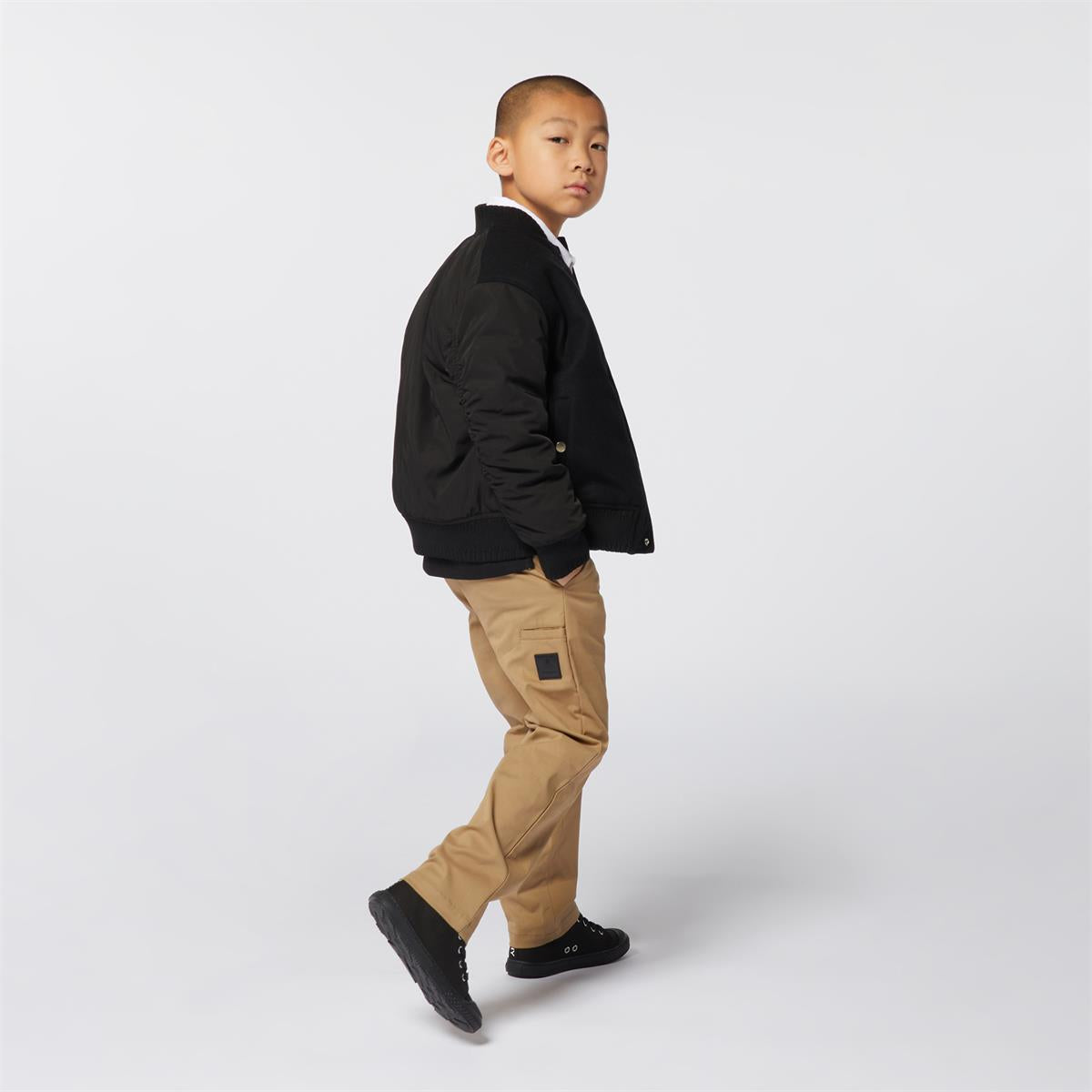 Boys Brown Cotton Trousers