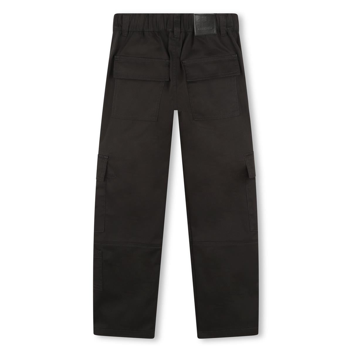 Boys Black Cotton Trousers