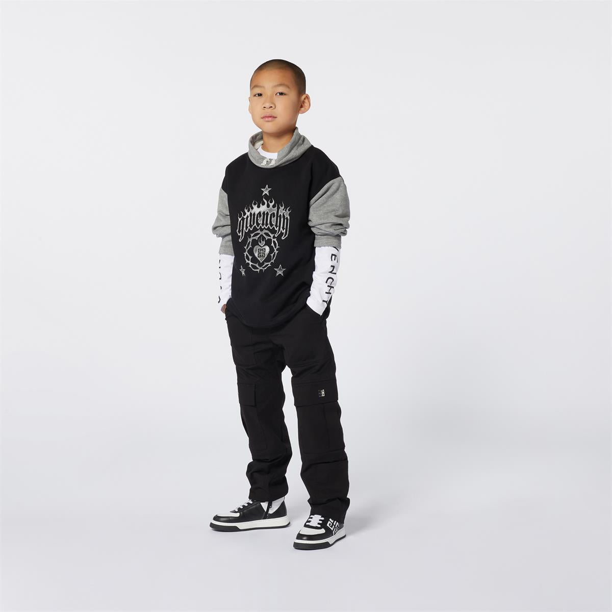 Boys Black Cotton Trousers