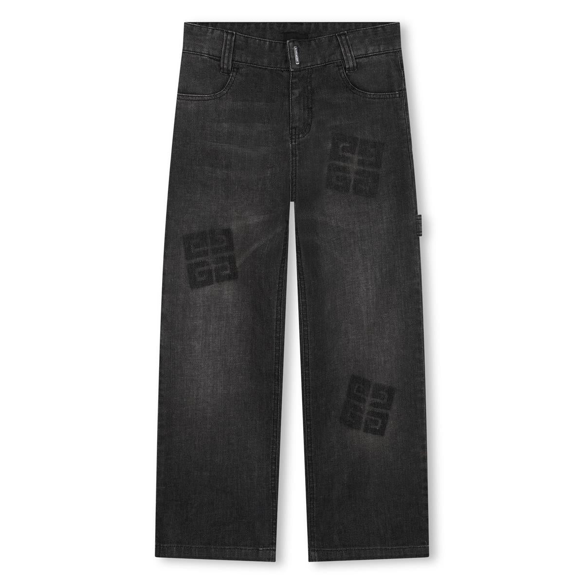 Boys Black Denim Trousers