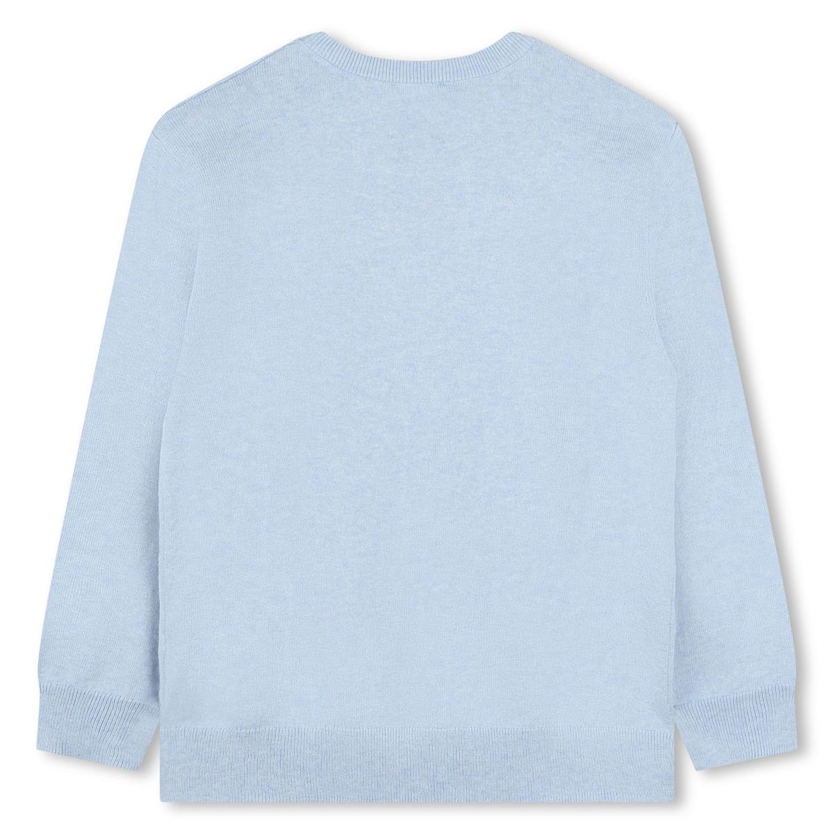 Boys Blue Logo Cotton Sweater