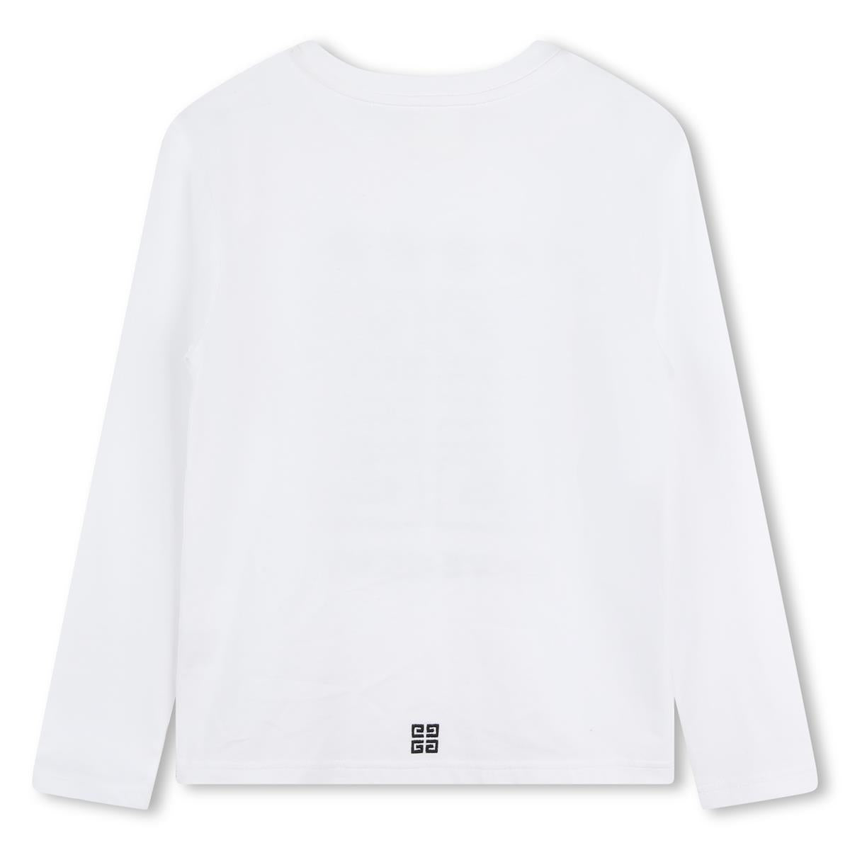 Boys White Cotton T-Shirt