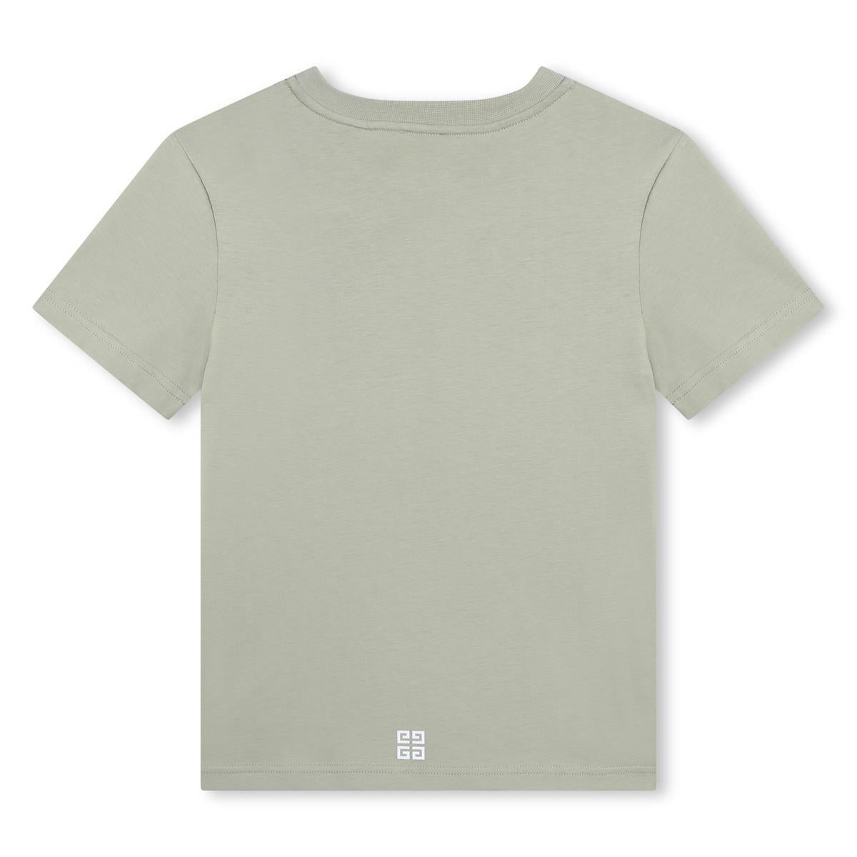 Boys Green Logo Cotton T-Shirt