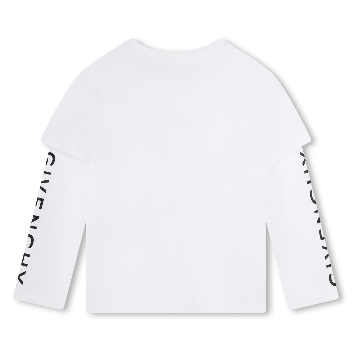 Boys White Cotton T-Shirt