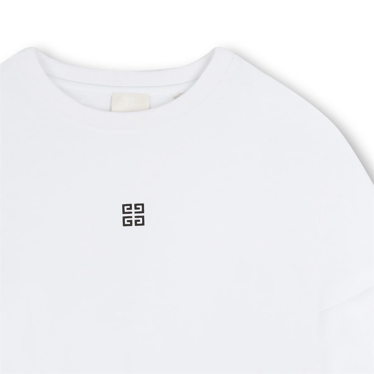 Boys White Cotton T-Shirt