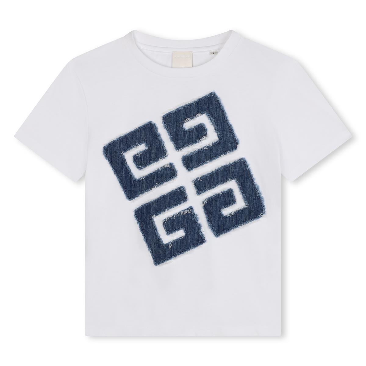 Boys White Cotton T-Shirt