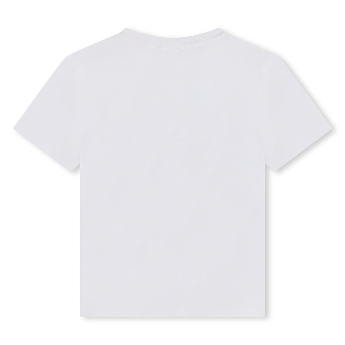 Boys White Cotton T-Shirt