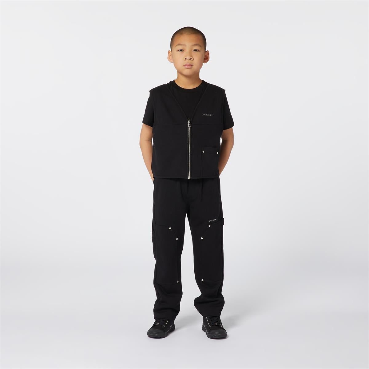 Boys Black Cotton T-Shirt