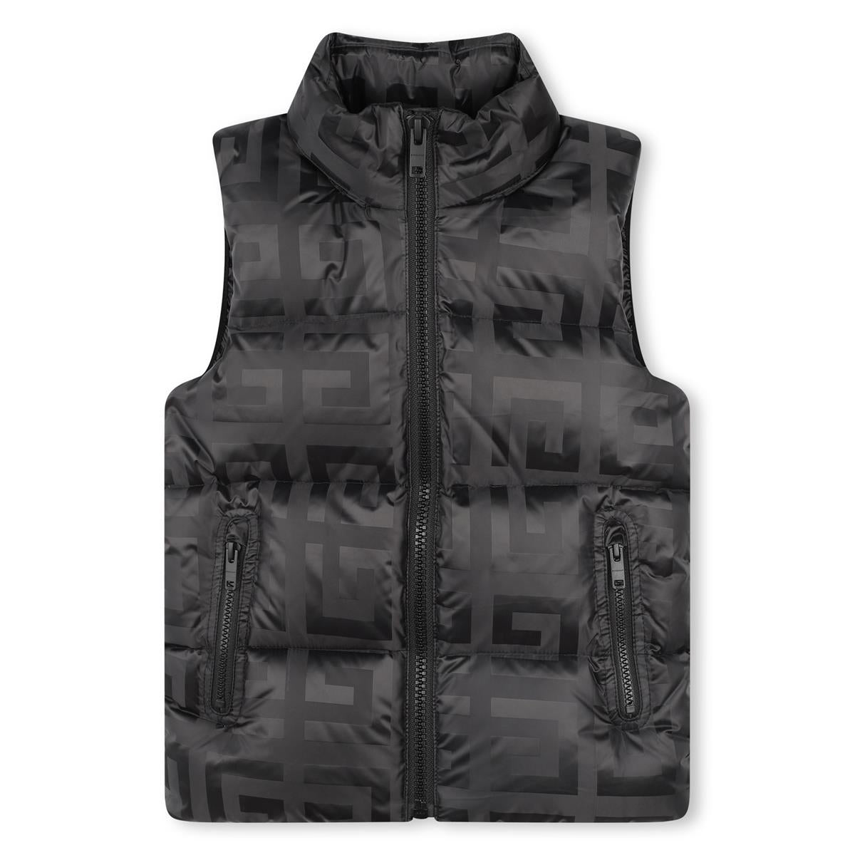 Boys Black Padded Down Gilet