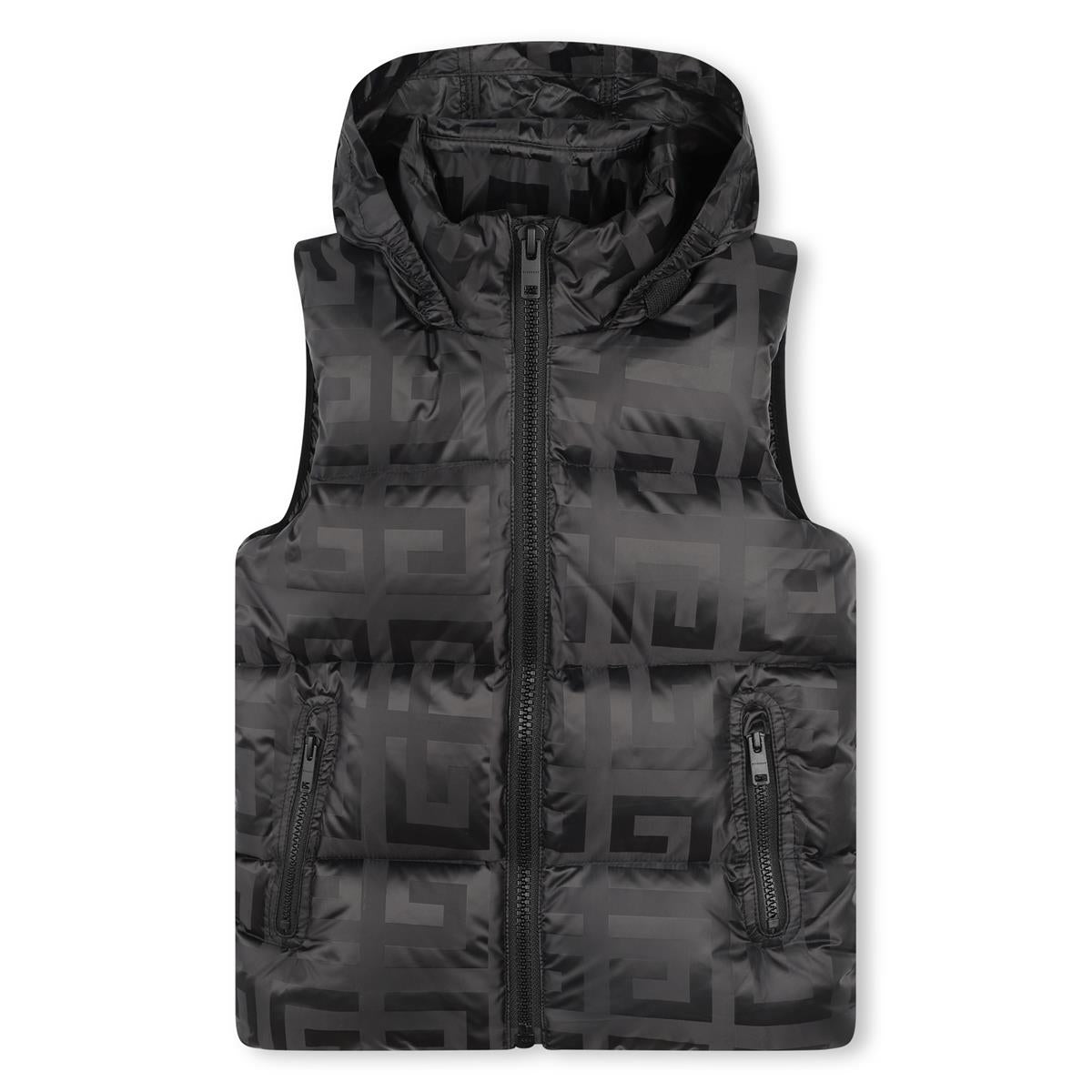 Boys Black Padded Down Gilet