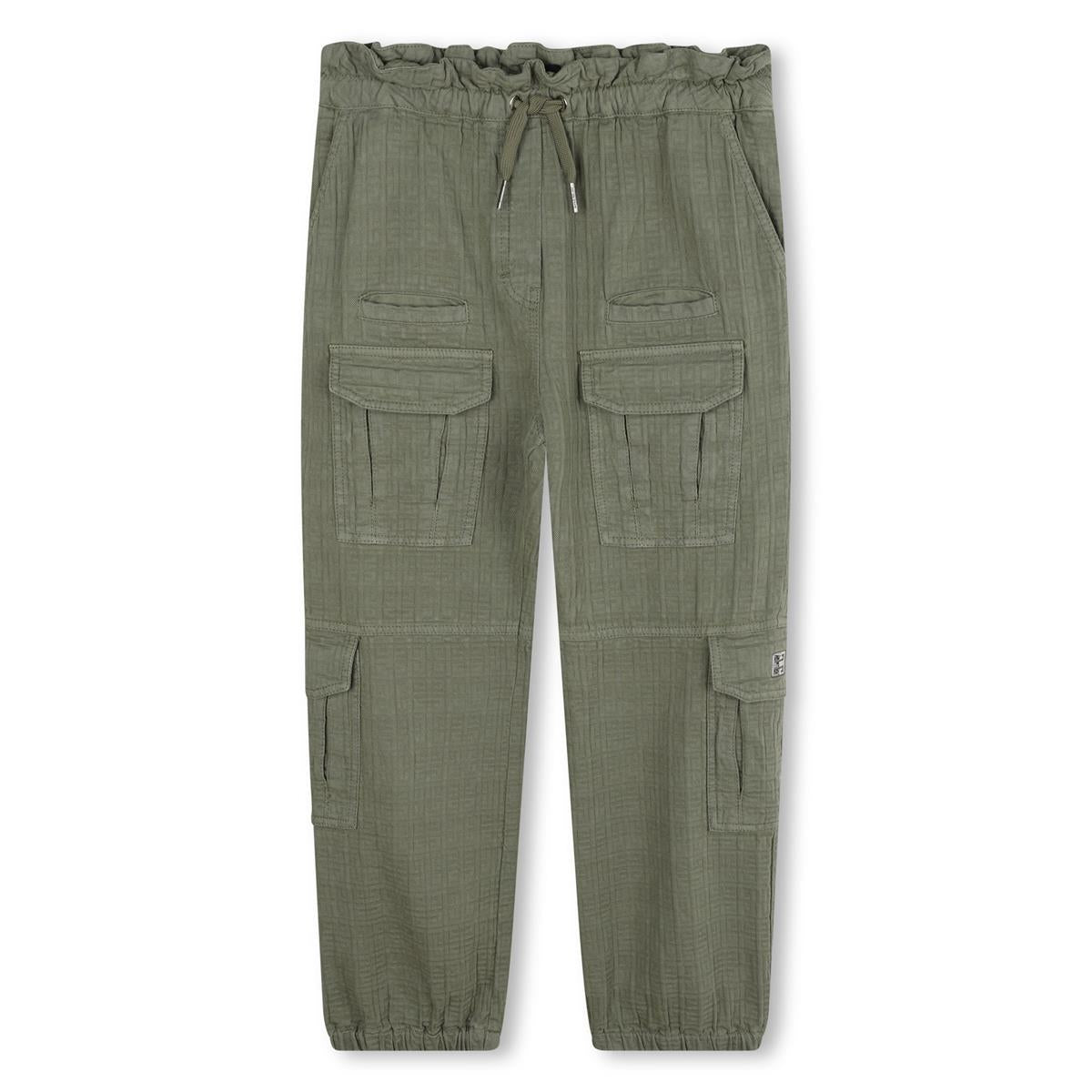 Boys Green Cotton Trousers