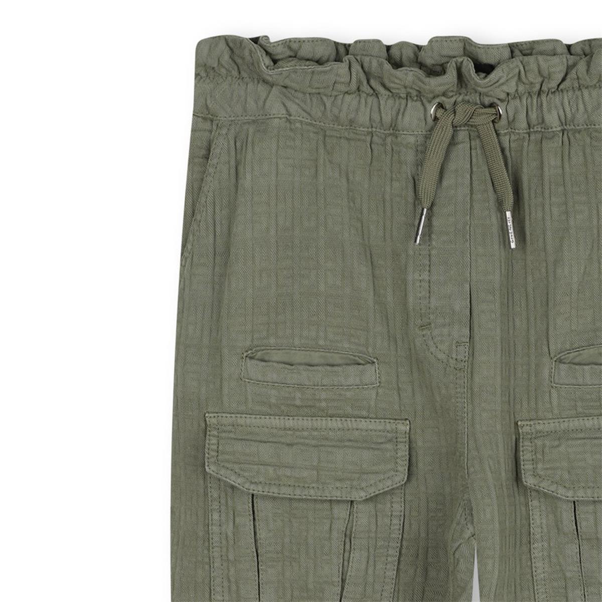 Boys Green Cotton Trousers