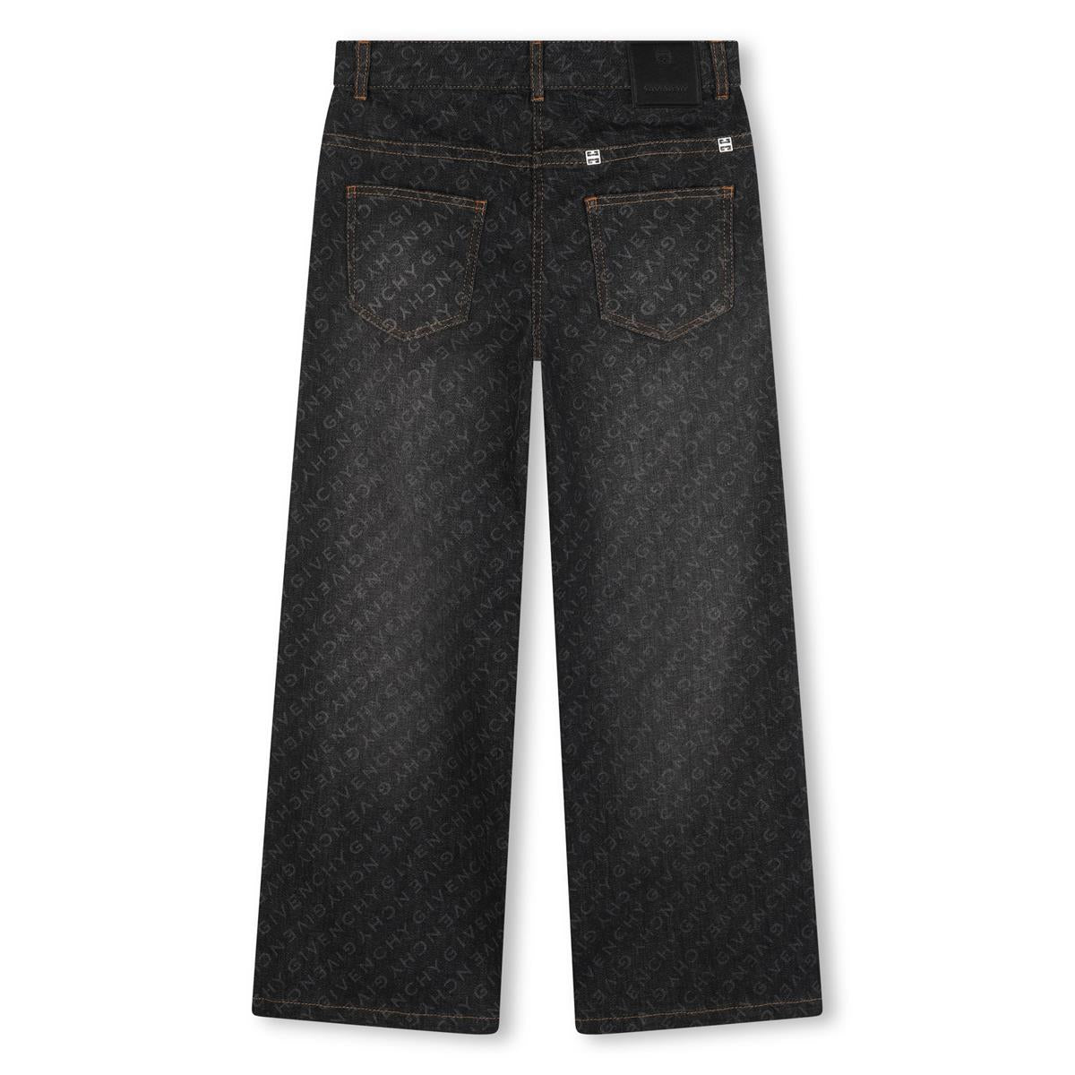 Girls Black Denim Trousers