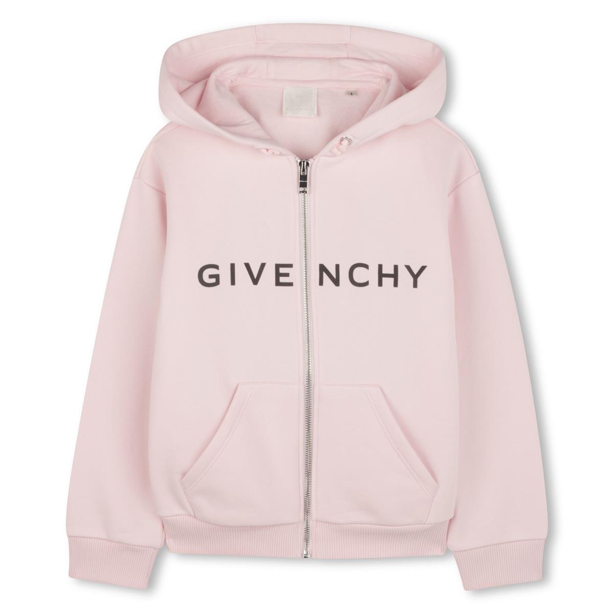 Girls Rose Cotton Zip-Up Top