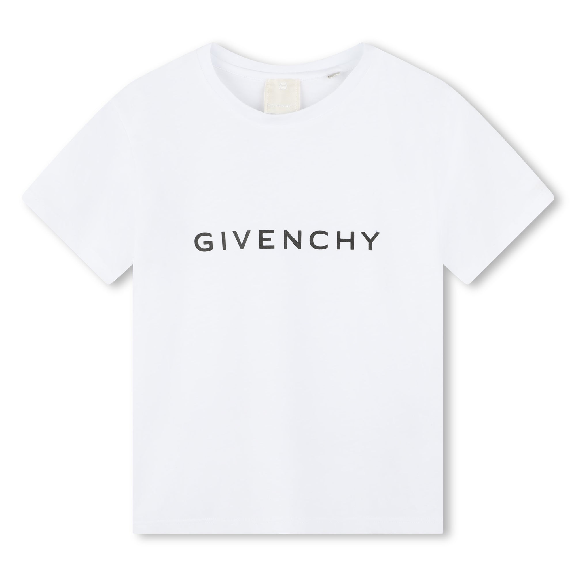 Girls White Logo Cotton T-Shirt