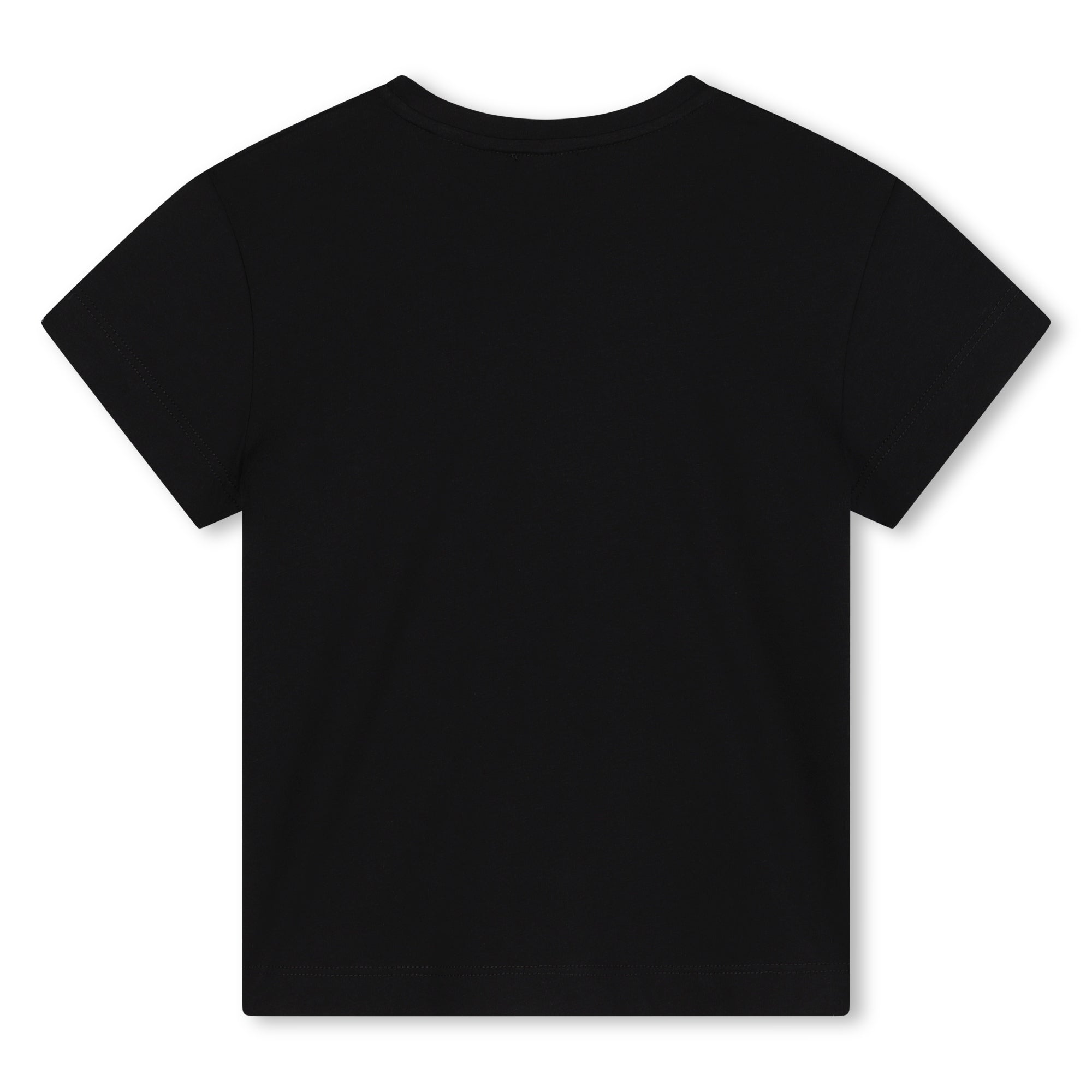 Girls Black Logo Cotton T-Shirt