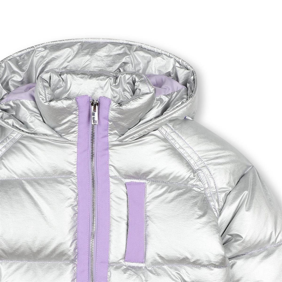 Girls Silver Padded Down Jacket