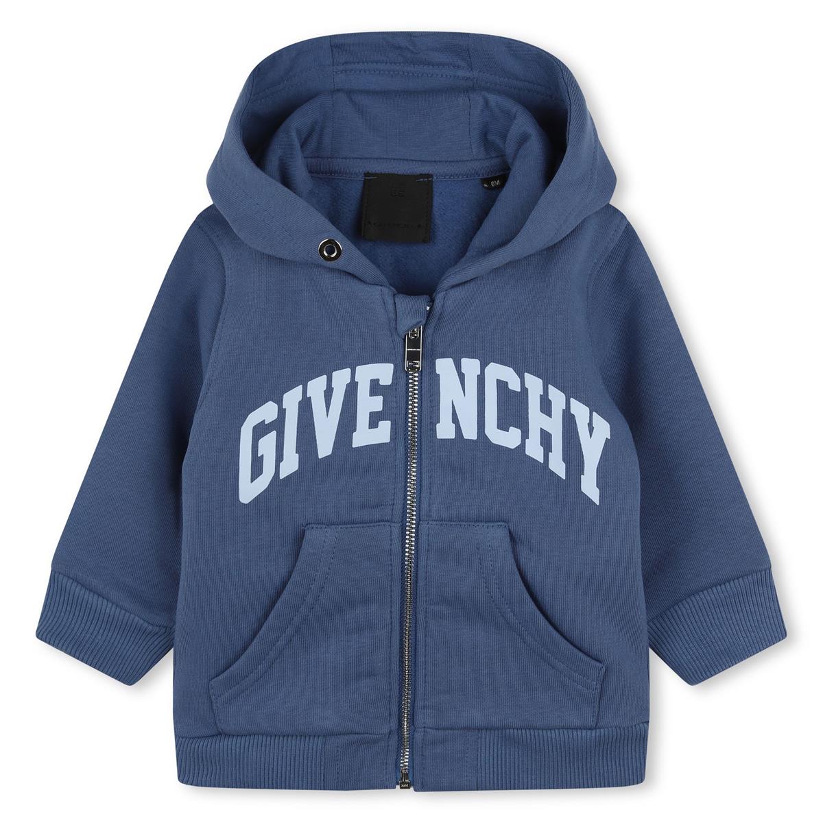 Baby Boys Blue Cotton Zip-Up Top