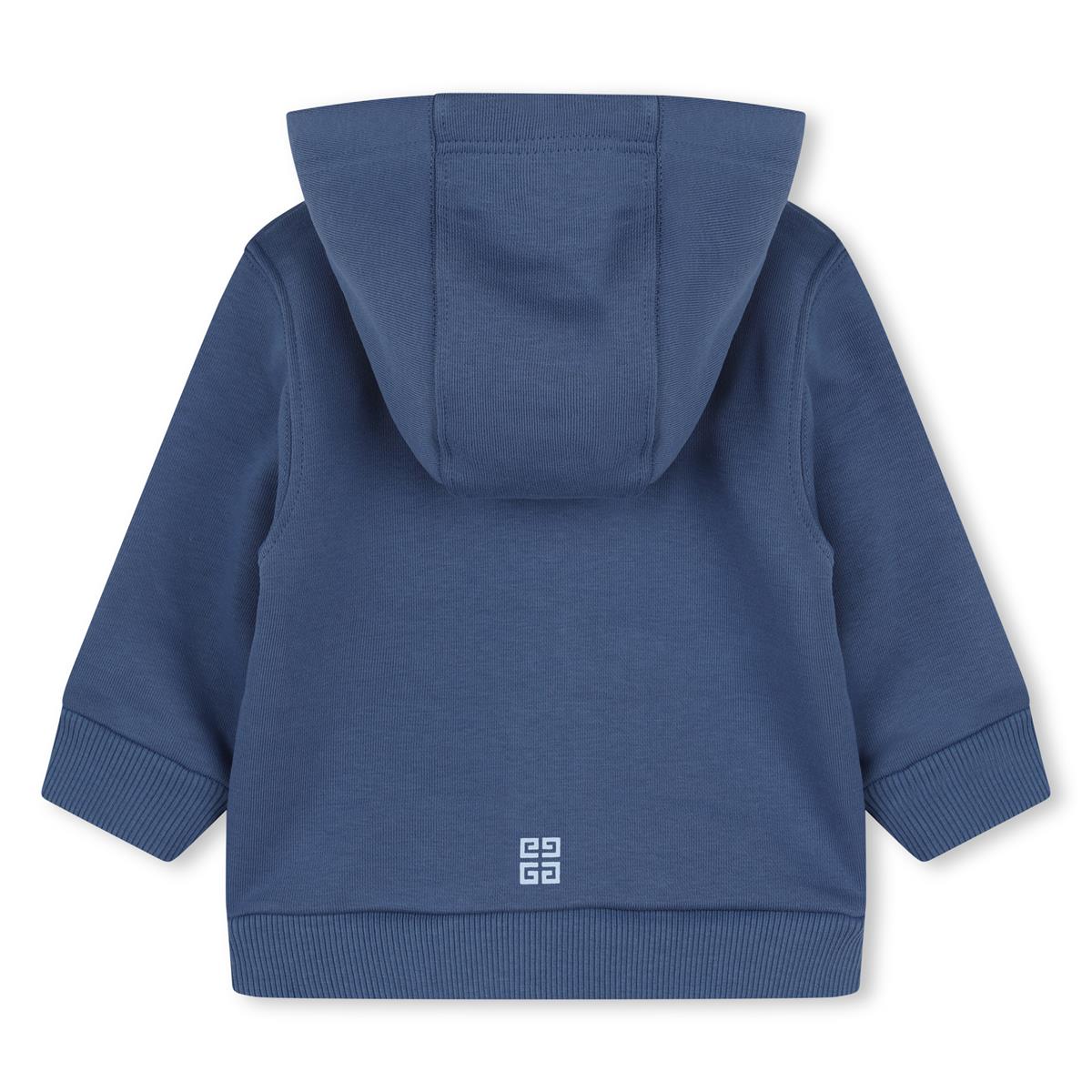 Baby Boys Blue Cotton Zip-Up Top