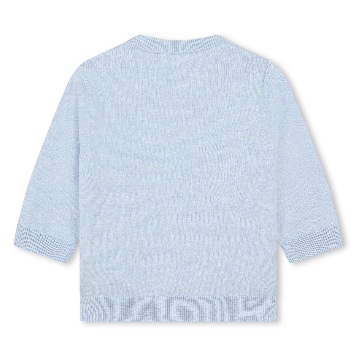 Baby Boys Blue Logo Cotton Sweater