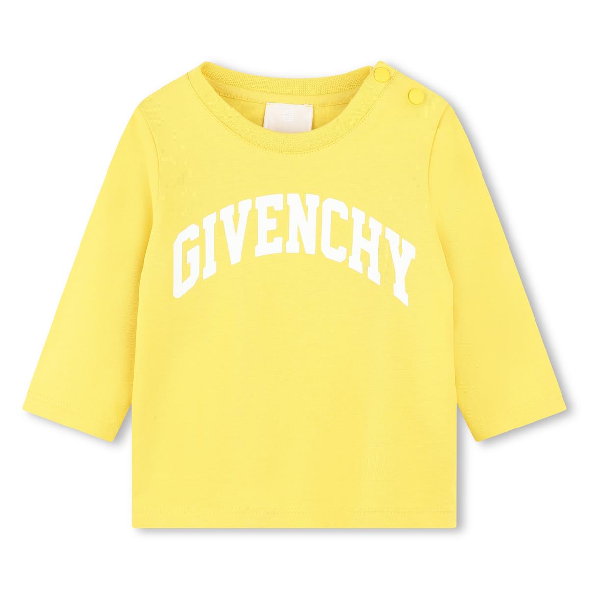 Baby Boys Yellow Logo Cotton T-Shirt