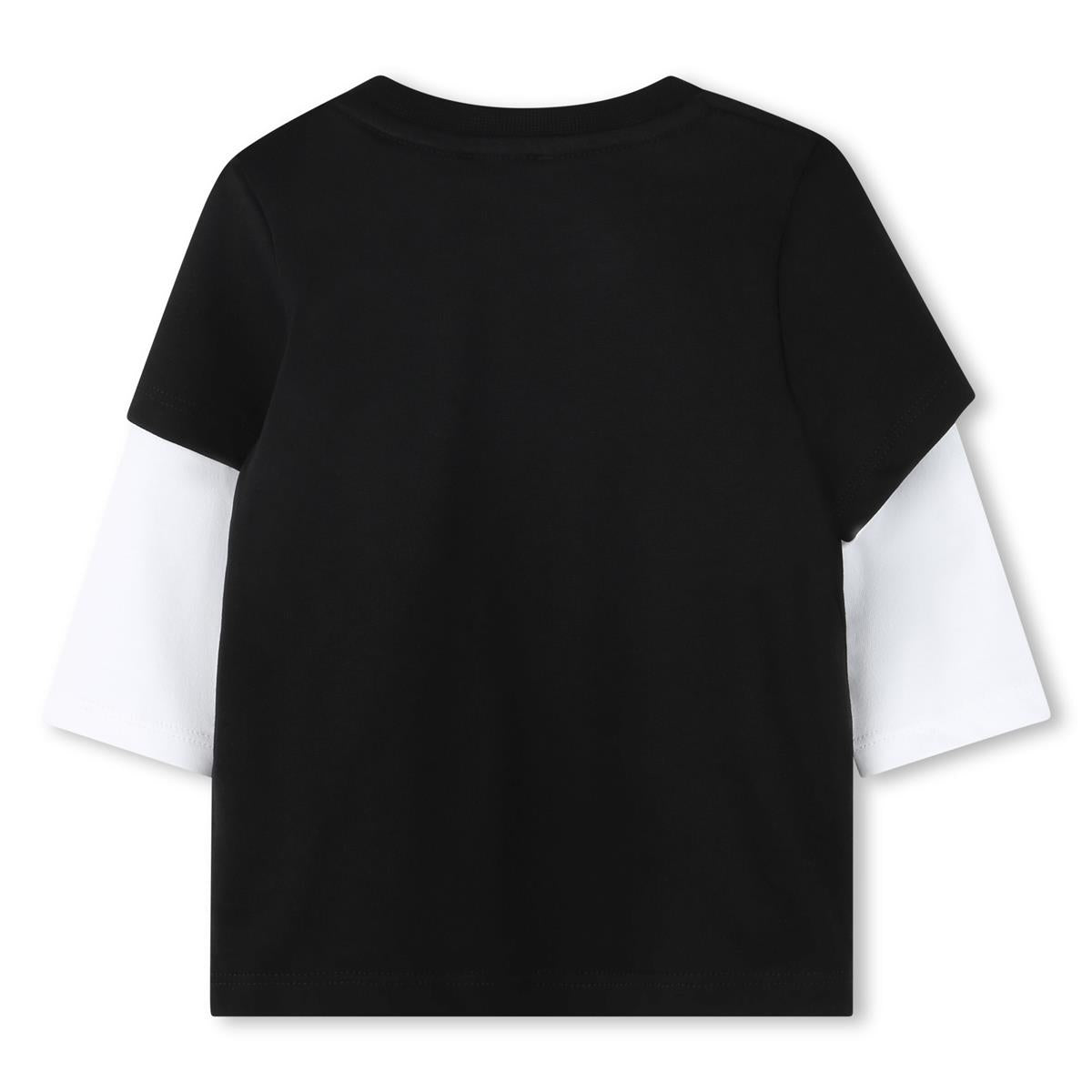 Baby Boys Black Logo Cotton T-Shirt