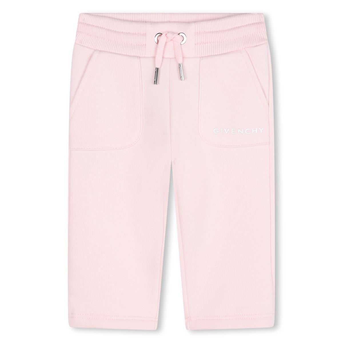 Baby Girls Pink Cotton Trousers