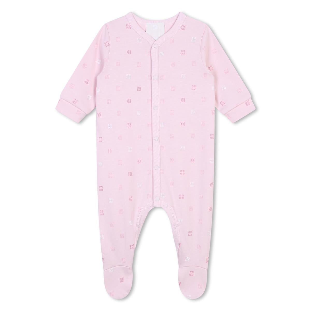 Baby Girls Pink Cotton Babysuit