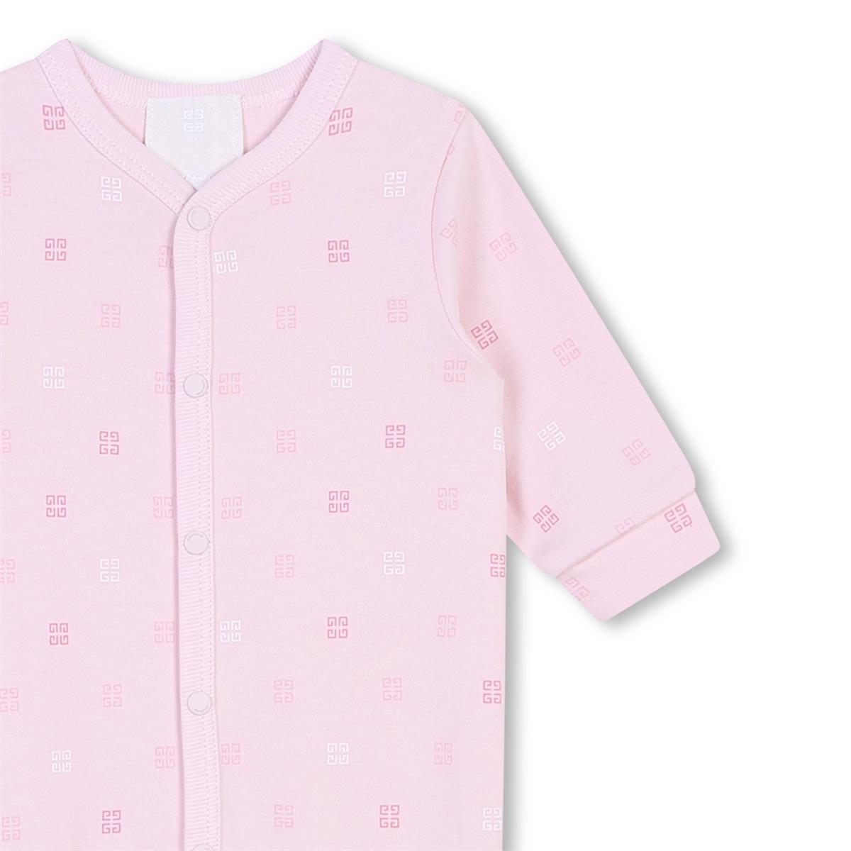 Baby Girls Pink Cotton Babysuit