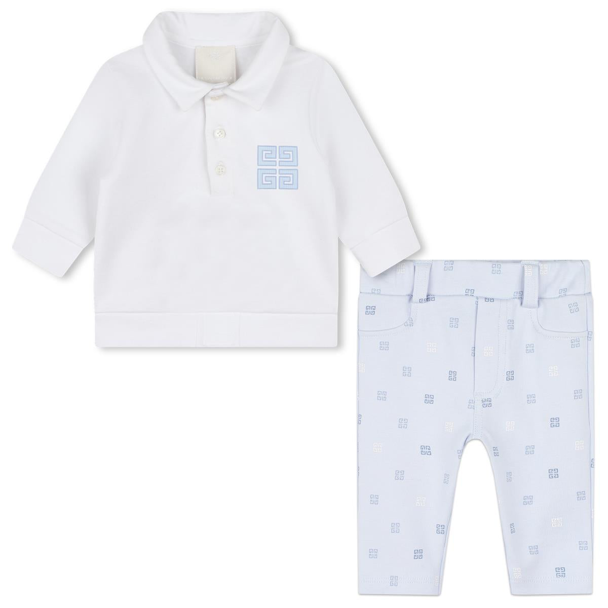 Baby Boys White Cotton Set