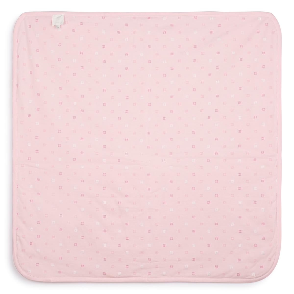 Baby Boys & Girls Pink Logo Cotton Blanket(80x80cm)