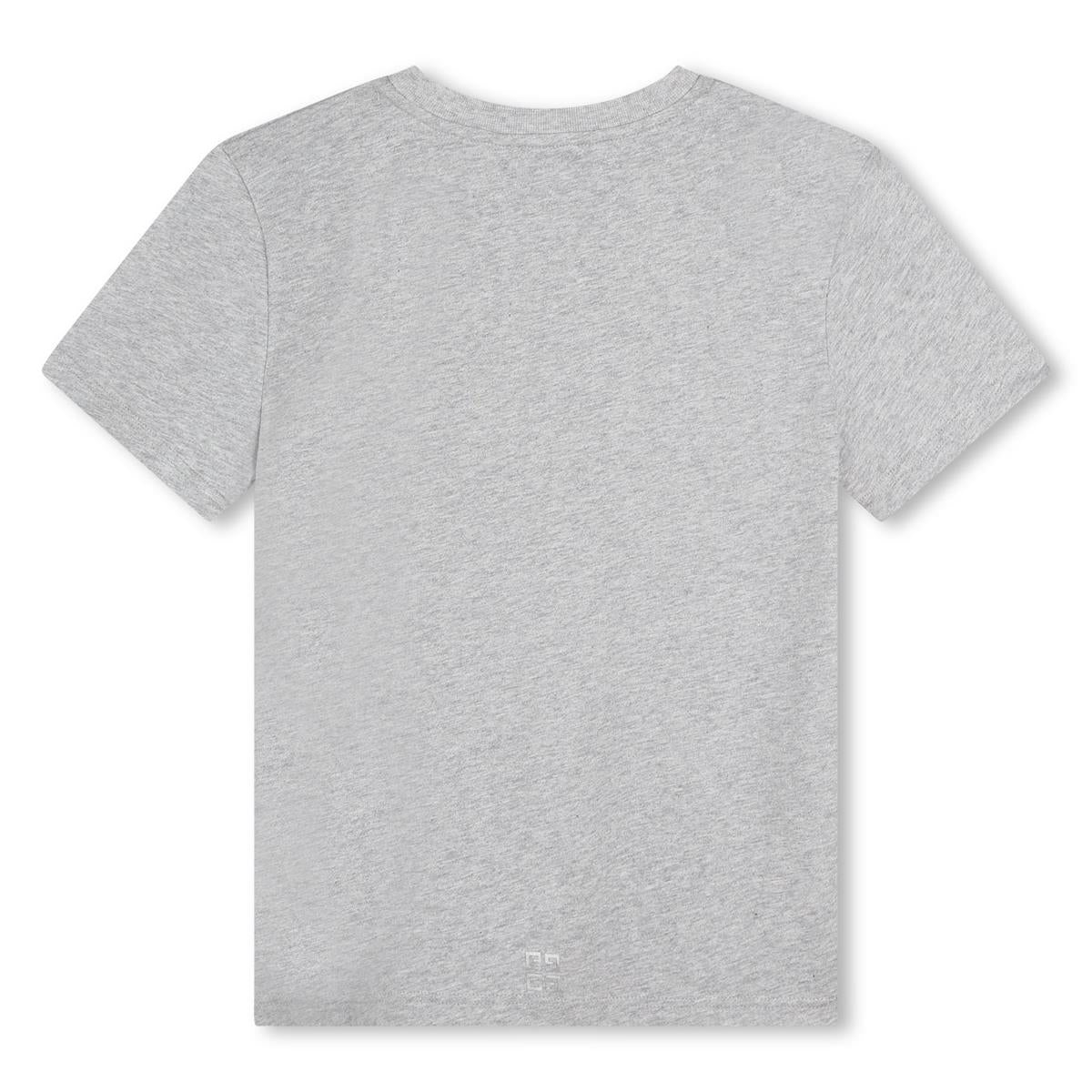 Boys Grey Logo Cotton T-Shirt