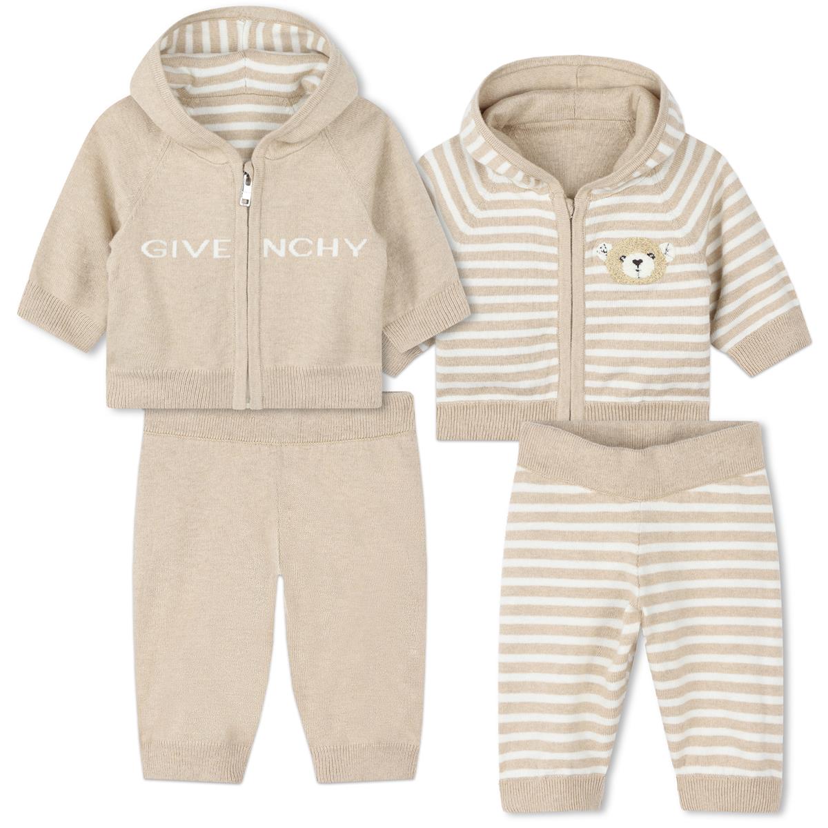 Baby Boys & Girls Beige Cotton Set(2 Pack)