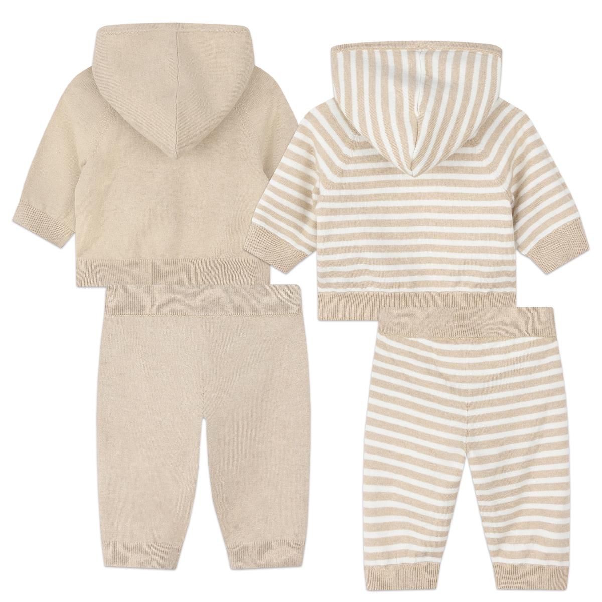 Baby Boys & Girls Beige Cotton Set(2 Pack)