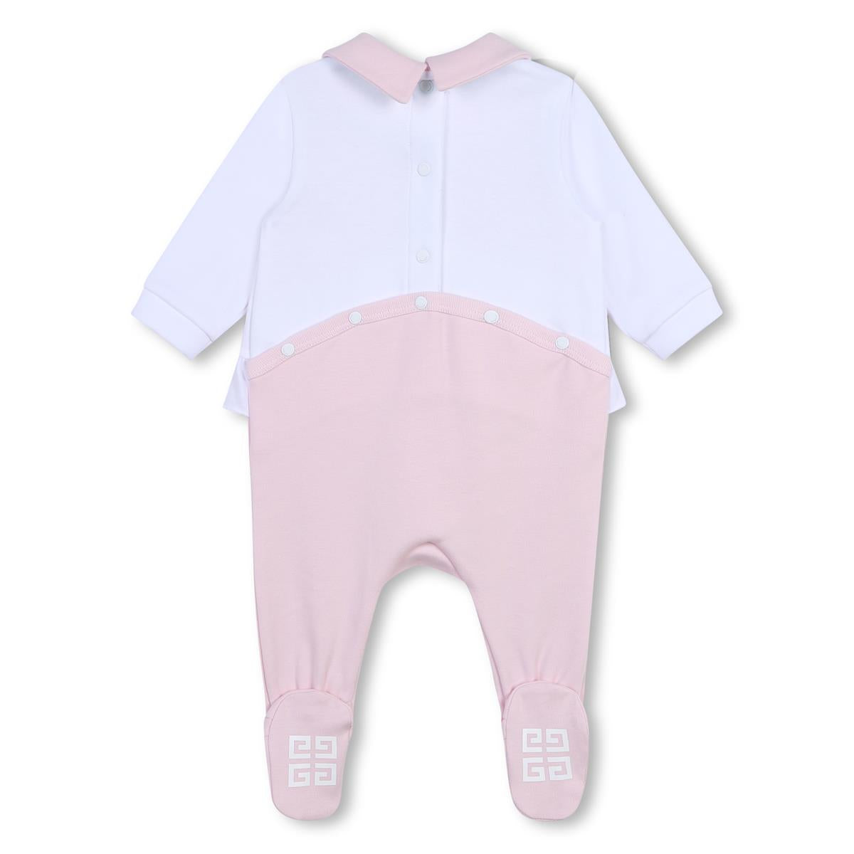 Baby Girls Pink Cotton Babysuit Set