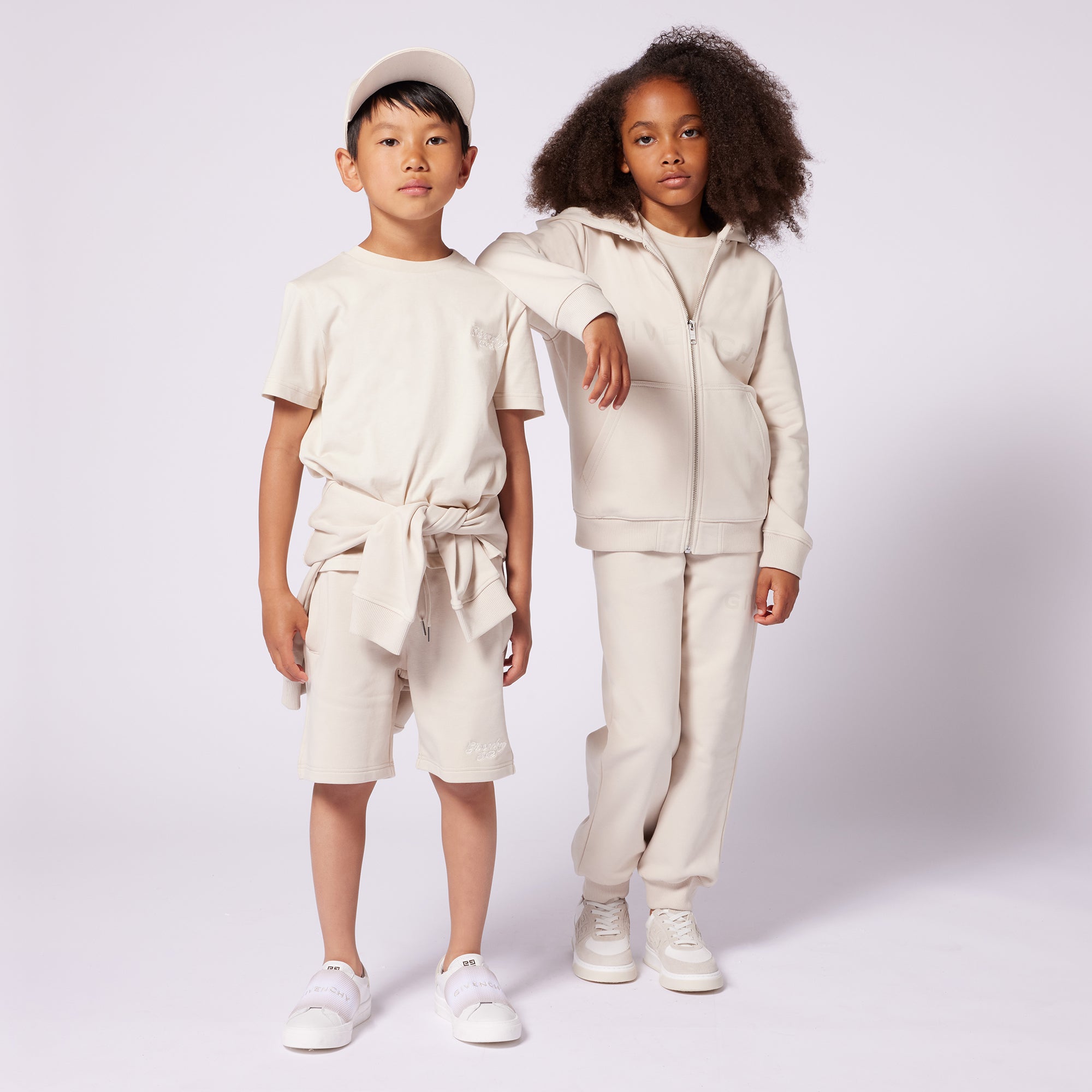 Boys & Girls Beige Cotton Trousers