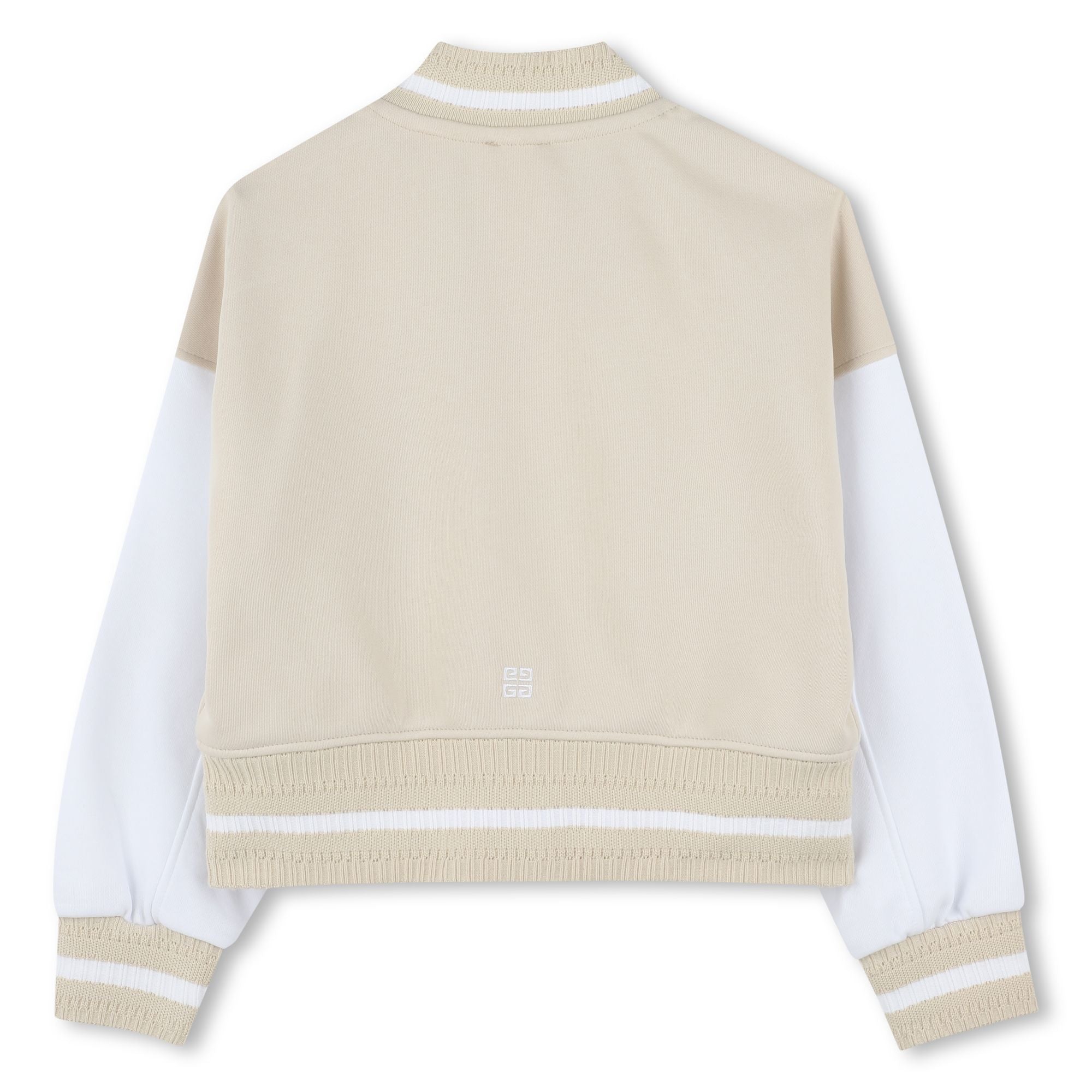 Girls Beige Logo Bomber Jacket