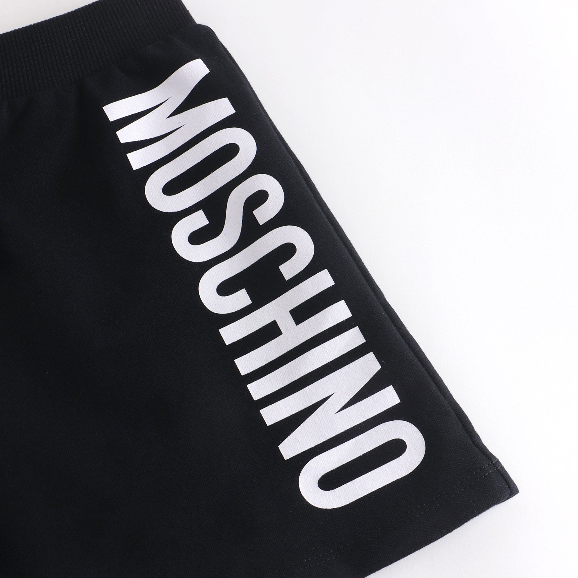 Girls Black Logo Cotton Skirt