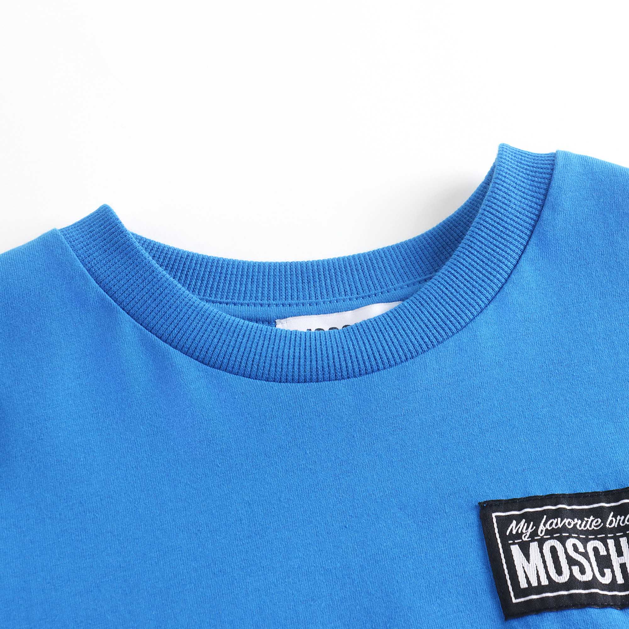 Boys & Girls Blue Cotton T-Shirt