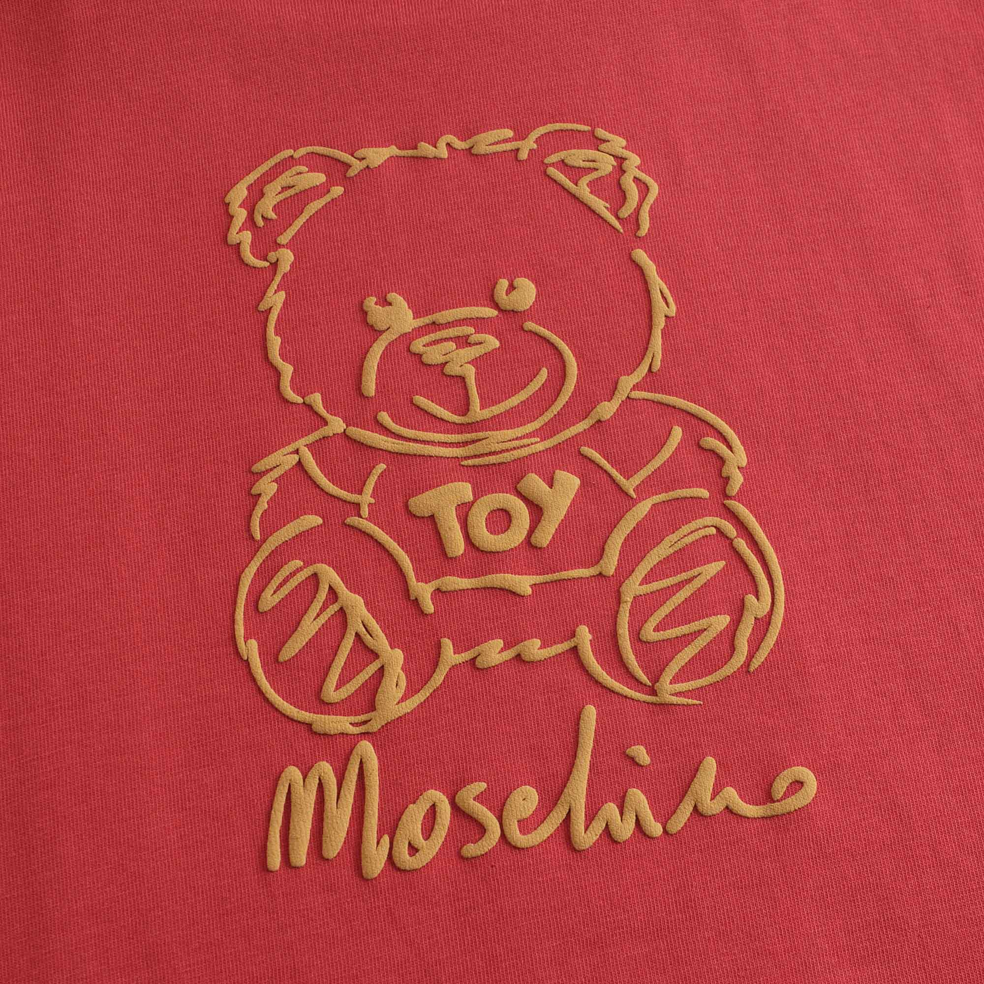 Boys & Girls Red Printed Cotton T-Shirt