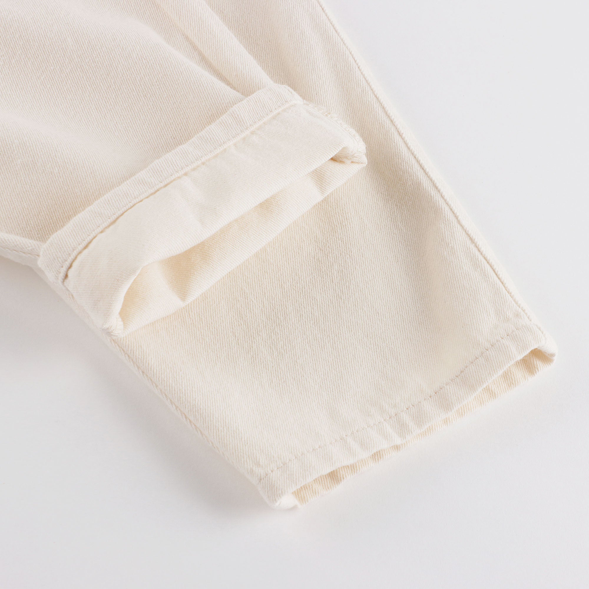 Boys & Girls White Cotton Trousers