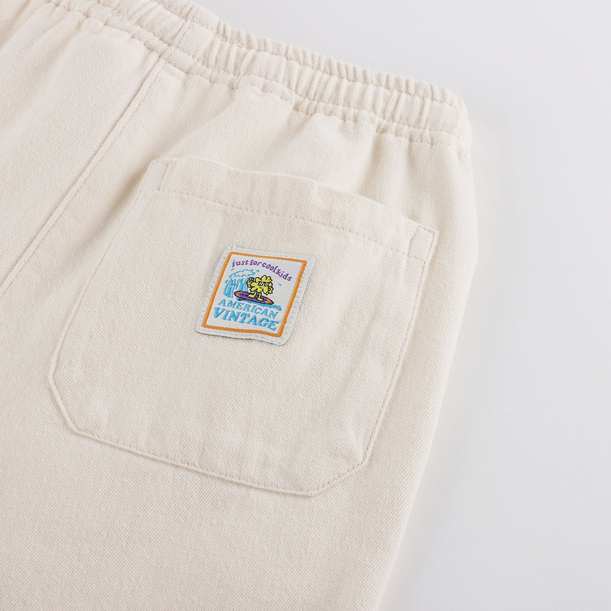 Boys & Girls White Cotton Trousers