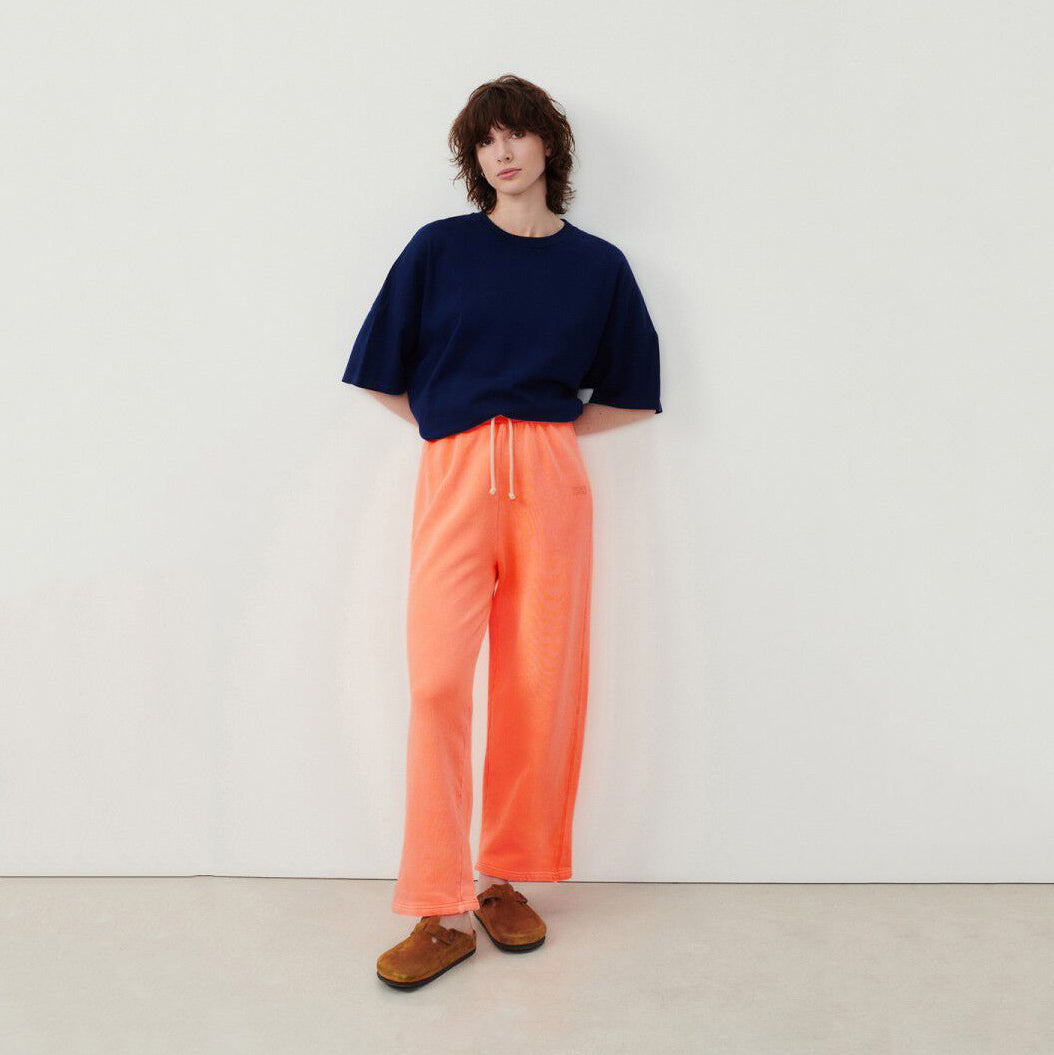 Women Orange Cotton Trousers