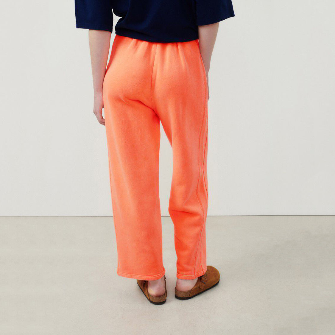 Women Orange Cotton Trousers