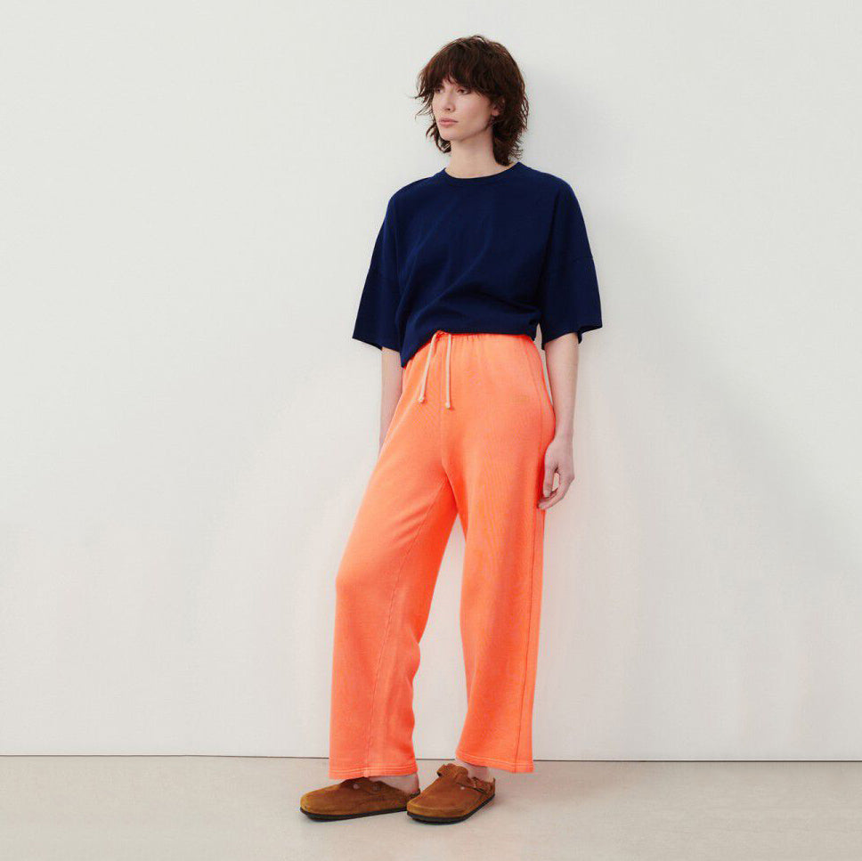 Women Orange Cotton Trousers