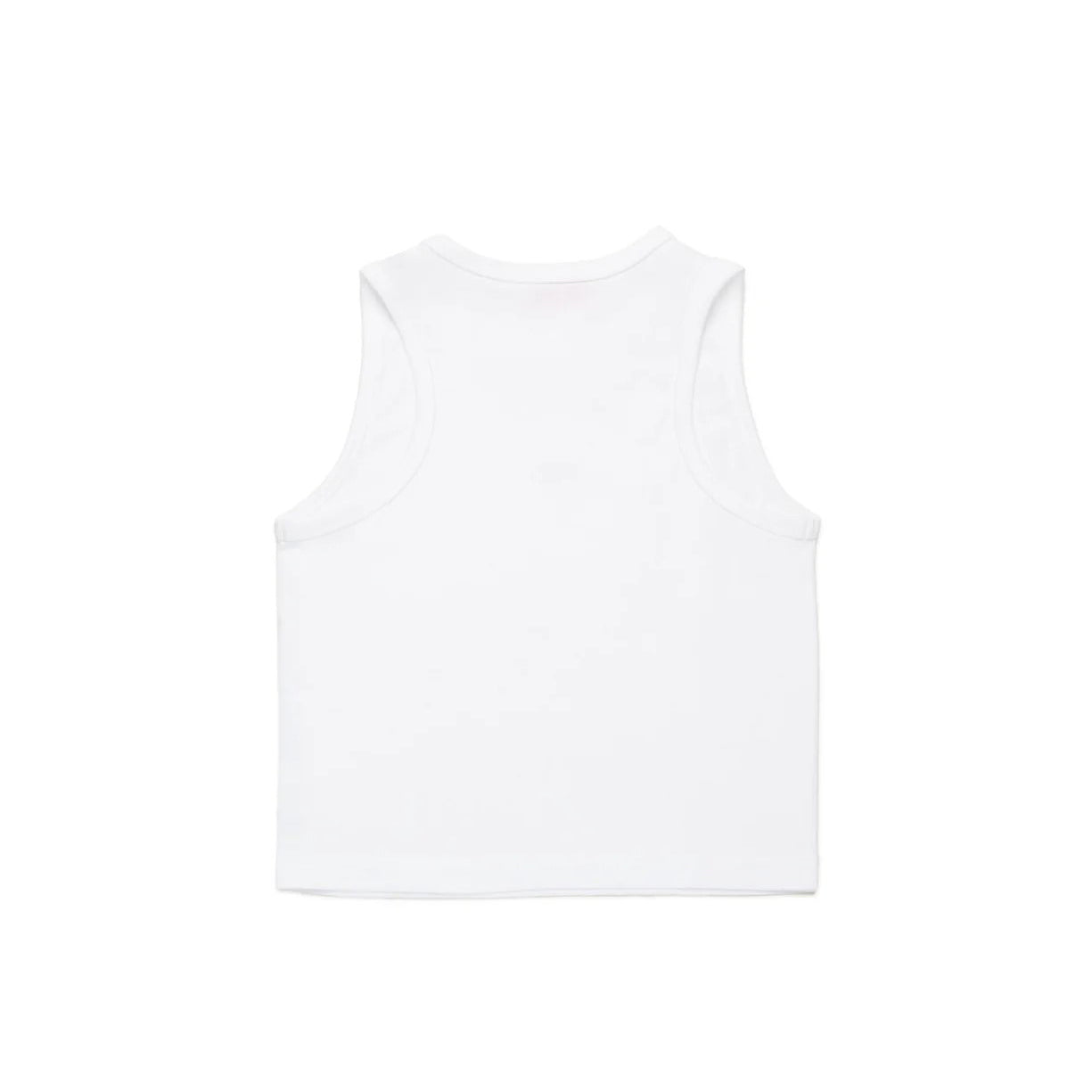 Girls White Cotton Vest